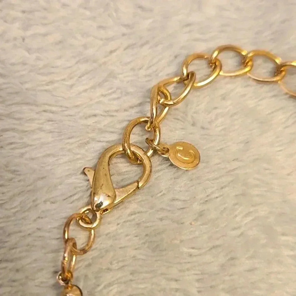 #384 Necklace gold tone and wood - Picture 3 of 5